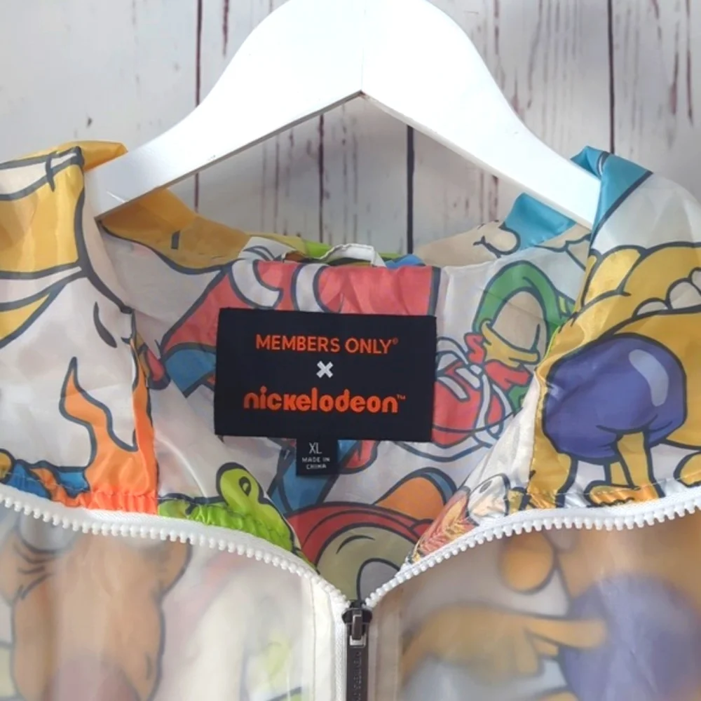 Members Only Translucent Nickelodeon Print Pullover Jacket Size XL - Picture 4 of 16